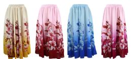 24 Bulk Womens Long Skirt Tutu Swing Skirts Pleated High Elastic Waist Size Assorted 