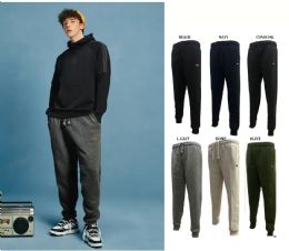 12 Bulk Men's Fashion Fleece Sweat Pants In Black (pack B: M-2xl)