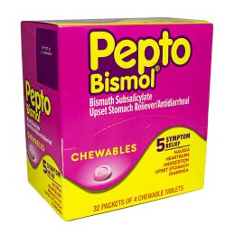 32 Bulk Upset Stomach Reliver Chewable Tablets Pouch Of 4