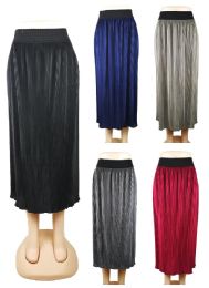 48 Bulk Plain Silky Design Skirt