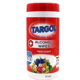 12 Bulk Targol Alcohol Wipes 72 Ct 75% Fresh