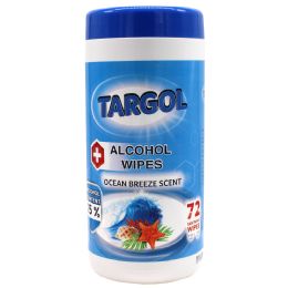 12 Bulk Targol Alcohol Wipes 72 Ct 75% Ocean