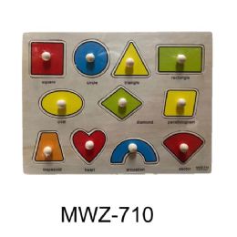 24 Bulk Educational Wooden Puzzle Block(shapes)