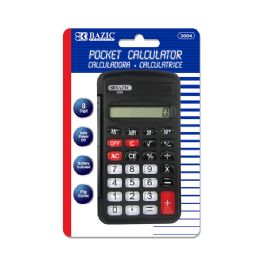 144 Bulk 8-Digit Pocket Size Calculator With Flip Cover 