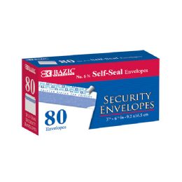 24 Bulk #6 3/4 SelF-Seal Security Envelopes (80/pack)