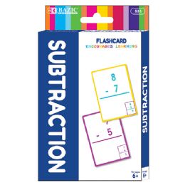 72 Bulk Subtraction Flash Cards 36pack