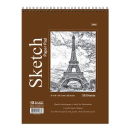 48 Bulk 50 Ct. 6" X 8" Top Bound Spiral Sketch Pad