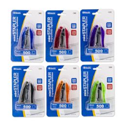 24 Bulk Mini StanD-Up Standard (26/6) Stapler W/ 500 Ct. Staples