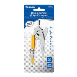 144 Bulk Metal Ball Bearing Compass W/ #2 Wood Pencil