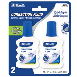 144 Bulk 0.7 Fl Oz (20 Ml) Correction Fluid W/ Foam Brush (2/pk)