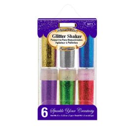 24 Bulk 0.25 oz 7g 6 Primary Color Glitter Shaker