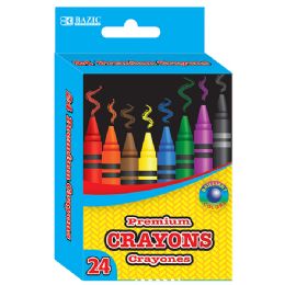 24 Bulk 24 Color Premium Crayons