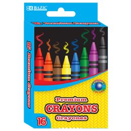 24 Bulk 16 Color Premium Crayons