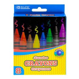 24 Bulk 8 Color Premium Jumbo Crayons