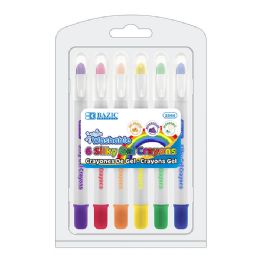 24 Bulk 6 Color Silky Gel Crayons