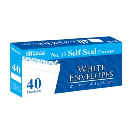 24 Bulk #10 SelF-Seal White Envelopes (40/pack)