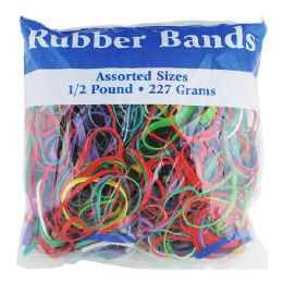 48 Bulk Assorted Dimensions 227g/ 0.5 Lbs. Rubber Bands