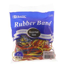 36 Bulk 2 Oz./ 56.70 G Assorted Sizes And Colors Rubber Bands