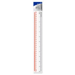 288 Bulk Claro 12" 30cm Transparent Plastic Ruler