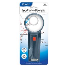 24 Bulk 2.5" Round 3x Lighted Magnifier