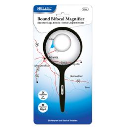 144 Bulk 3" Round 2x Handheld Magnifier & 4x Bifocal Inset