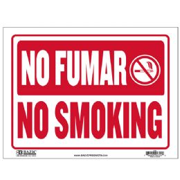 24 Bulk 9" X 12" No Fumar Sign