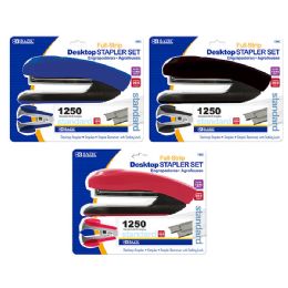 12 Bulk Desktop Full Strip Stapler Set