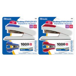 12 Bulk Comfort Grip Desktop Stapler Set