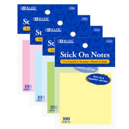 24 Bulk 100 Ct. 3" X 3" Stick On Notes