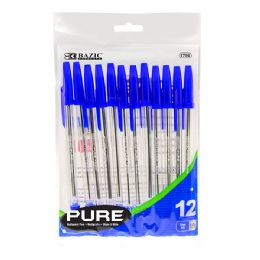 24 Bulk Pure Blue Stick Pen (12/pack)