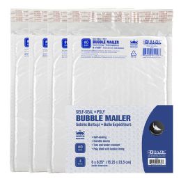 24 Bulk 6" X 9.25" (#0) Poly Bubble Mailer (4/pack)