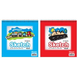 48 Bulk 40 Ct. 9" X 9" Top Bound Spiral Sketch Pad