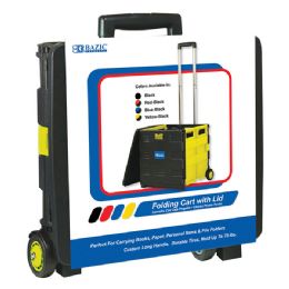 3 Bulk 16"x18"x15" Yellow Folding Cart On Wheels W/lid Cover