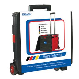 3 Bulk 16"x18"x15" Red Folding Cart On Wheels W/lid Cover