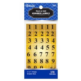 144 Bulk Gold Foil Number Label (378/pack)