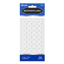 24 Bulk White Round Reinforcement Label (544/pack)