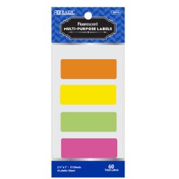 144 Bulk 2 3/4" X 1" Fluorescent Multipurpose Label (60/pack)