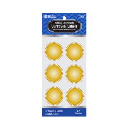 144 Bulk 2" Gold Foil Notary/certificate Seal Label (42/pack)