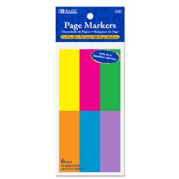 144 Bulk 80 Ct. 1" X 3" Neon Page Markers (6/pack)