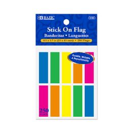 288 Bulk 25 Ct. 0.5" X 1.7" Neon Color Coding Flags (10/pack)