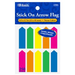 288 Bulk 25 Ct. 0.5" X 1.7" Neon Color Arrow Flags (10/pack)