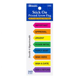 288 Bulk 24 20-Ct. 0.5" X 1.7" Printed Arrow Flags (8/pack)