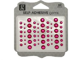 144 Bulk Pink Decorative Adhesive Gems