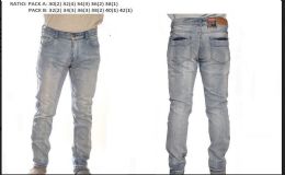 12 Bulk Men's Fashion Stretched Denim Jeans