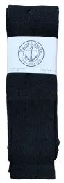 48 Bulk Yacht & Smith Men's Cotton 31 Inch Terry Cushioned Athletic Black Tube Socks Size 13-16