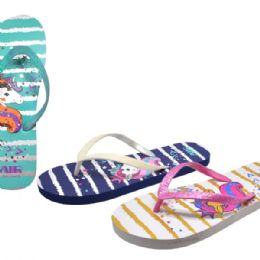 36 Bulk Girls Fashion Flat Sandals Man Made Sole And Upper Imported