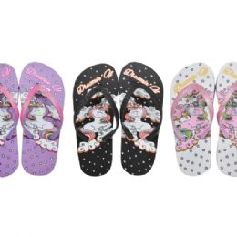 36 Bulk Girls Fashion Flat Sandals Man Made Sole And Upper Imported