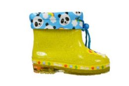 16 Bulk Girls Boots Assorted Size -- Color Yellow 