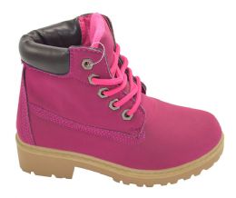 12 Bulk Girls Boots Assorted Size -- Color Fuchsia