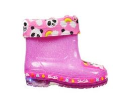 16 Bulk Girl's Panda Bear Waterproof Rain Boot